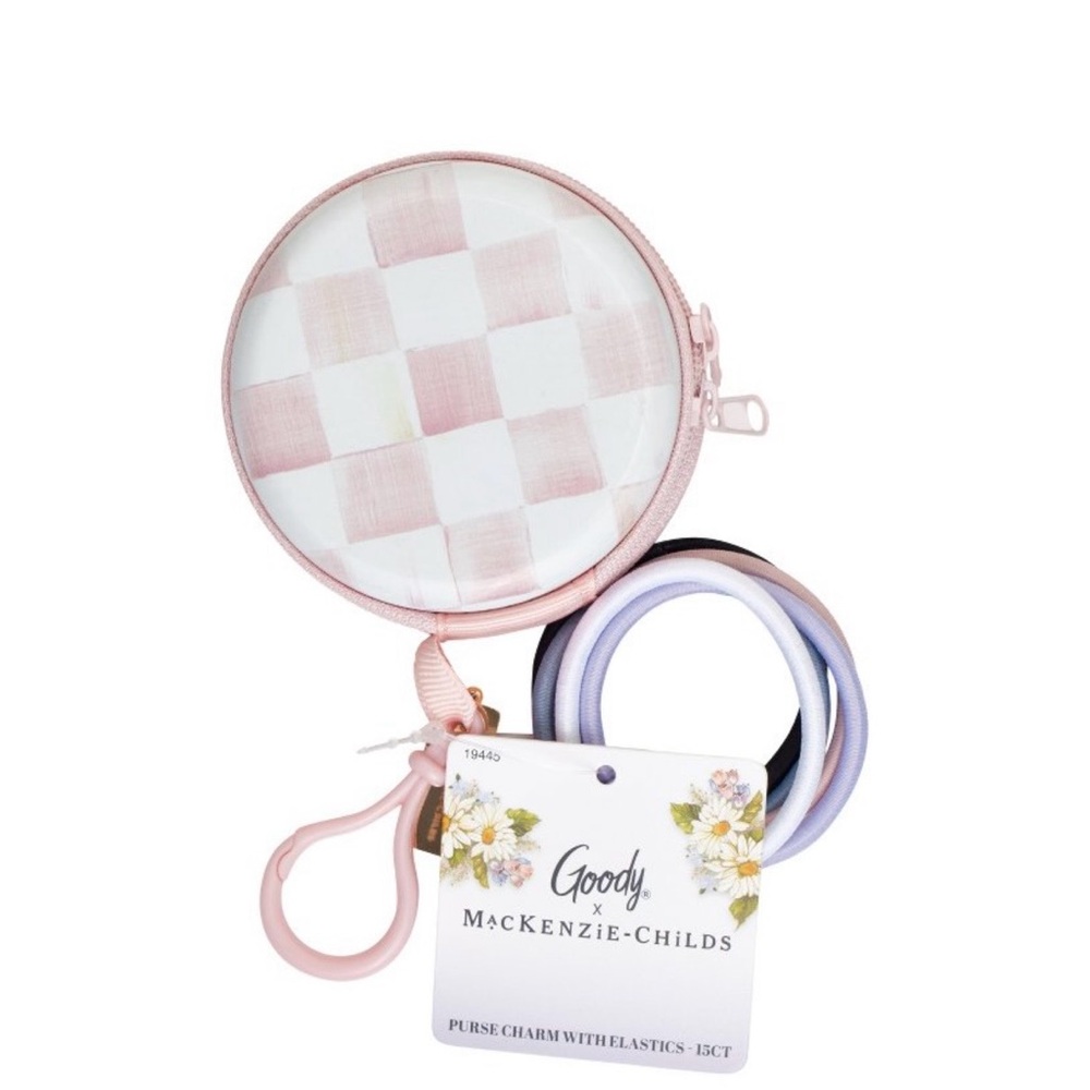 MacKenzie-Childs Black and White Checkered Hair Accessory Case - Picture 2 of 4